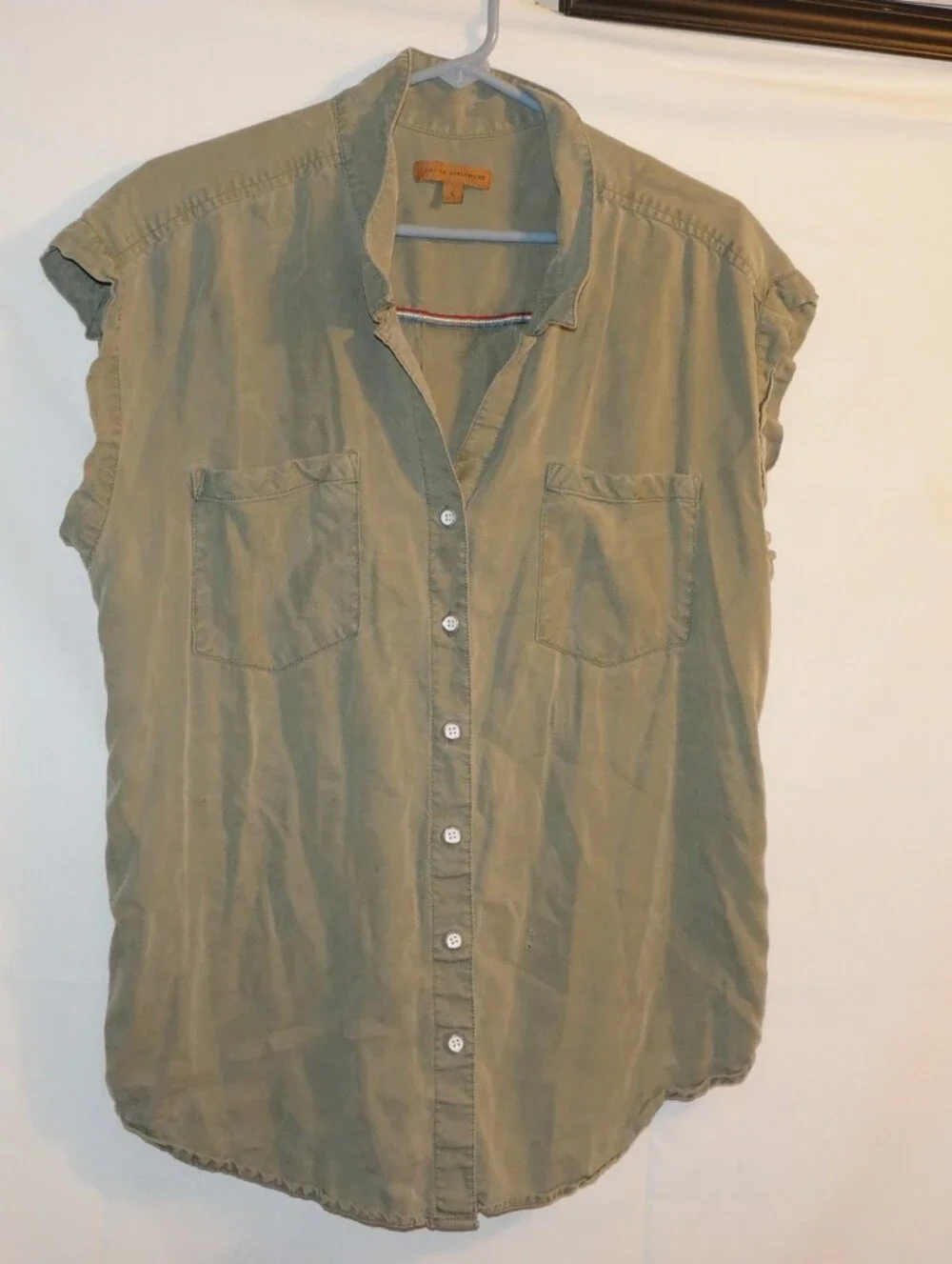 Jach’s Girlfriend Grey Denim Top, Large - Picture 5 of 13